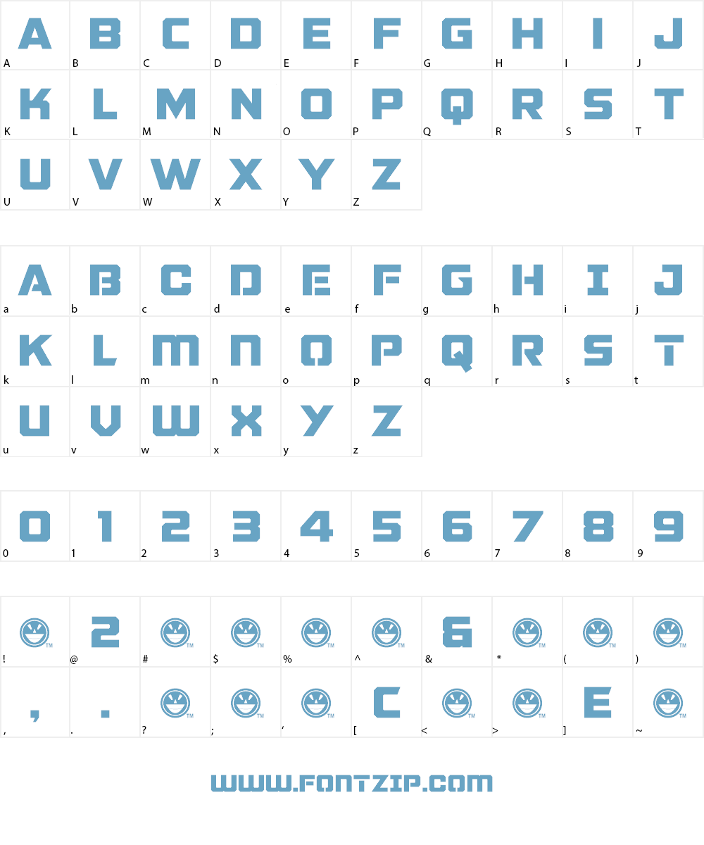 GALACTIC VANGUARDIAN Font Character